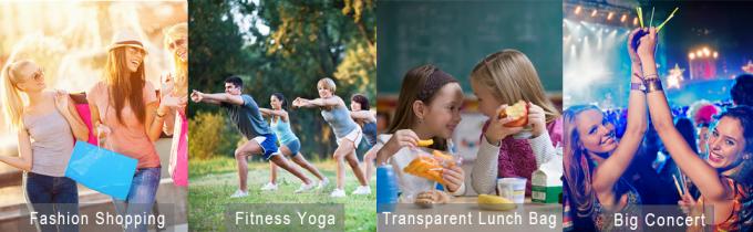 Gift Bag Clear Shopping Bag Custom PVC Plastic Shopping Bag, Shiny Pvc Handle Shopping Hand Bag Clear Tote Bags Ladies 2