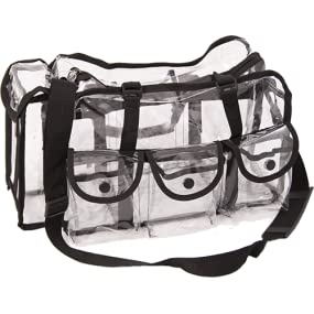 Adjustable Shoulder Strap and Zippered Top, Stadium Security Travel & Gym Clear Bag, Perfect for Work, School 0