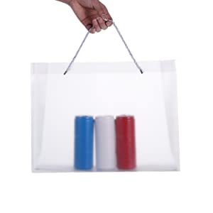 Recyclable Reusable Recycled Biodegradable Grocery Shopping Carry Bags Thick PP Hard Plastic Shopping Bags Jewelry Pack 3