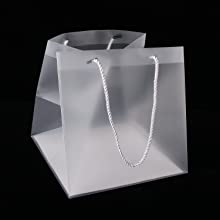 Recyclable Reusable Recycled Biodegradable Grocery Shopping Carry Bags Thick PP Hard Plastic Shopping Bags Jewelry Pack 6