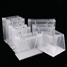 Recyclable Reusable Recycled Biodegradable Grocery Shopping Carry Bags Thick PP Hard Plastic Shopping Bags Jewelry Pack 7