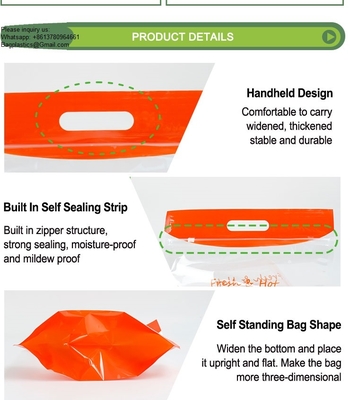 Biodegradable Roasted Chicken Rotisserie Bag Zipper Bags For Take Away Food Package, Microwave Safe Deep Frozen Plastic Packaging Bags For Fried Chicken Packaging