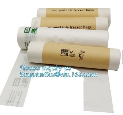 100% Biodegradable Pla Bin Bag/compostable Garbage Bag Rolls/cornstarched Bag, compostable and boidegradable Zip lockkk pla
