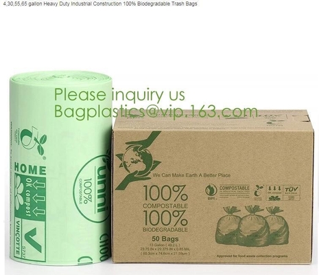 Plastic Biodegradable Rubbish Bags , Biodegradable Plastic Shopping Bags