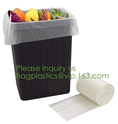 Wholesale Cornstarch 100% biodegradable and Compostable Custom T-shirt Shopping Packaging Bag On Roll,bagplastics bageas