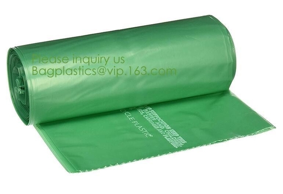 Wholesale Cornstarch 100% biodegradable and Compostable Custom T-shirt Shopping Packaging Bag On Roll,bagplastics bageas