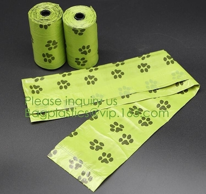 Corn starch PLA 100% Compostable dog poop bag biodegradable waste bags, waste disposable, disposable consumbles, bagease