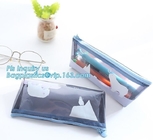 vinyl pvc plastic packaging bags with slider zipper Ziplockk closure, vinyl pvc zipper pouch,black color slider zipper zi