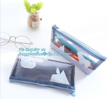 vinyl pvc plastic packaging bags with slider zipper Ziplockk closure, vinyl pvc zipper pouch,black color slider zipper zi