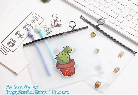 slider zipper pvc pouch clear vinyl pvc Zip lockkk bag, water proof cosmetic vinyl PVC/EVA slider zipper plastic bags