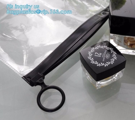 stationery handle bags with slider zipper, slider zipper bag plastic bag with zipper/pvc zipper lock slider bag/resealab