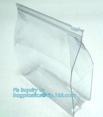 reusable promotional Plastic LDPE slider zipper bags, metallized film bottom loaded slider zipper packaging gloss finish