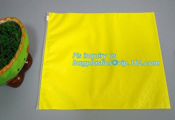 reclosable packaging slider zipper bags, Side gusset handle slider zipper, slider zipper frosted PVC document bag, zip