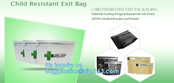 Aluminum Foil Anti Smell Bag For Kratom Capsule , Grip Seal Plastic Bags For Medical weed Storage Aluminum Foil Anti Sme