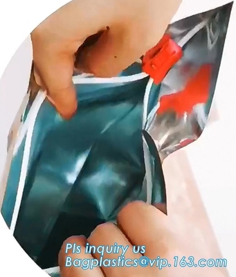 Child Proof Cigarette Plastic Bag Anti Moisture Laminated Aluminum Foil Mylar, Tobacco Plastic Child Proof Zipper Bags M