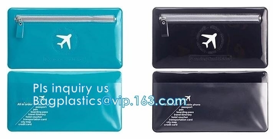 grip slider bags, Stand Up Cosmetic Pouch with Slider Zipper Closure, PVC HEAT SEALED BAG WITH SLIDER ZIPPER