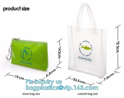 grip slider bags, Stand Up Cosmetic Pouch with Slider Zipper Closure, PVC HEAT SEALED BAG WITH SLIDER ZIPPER