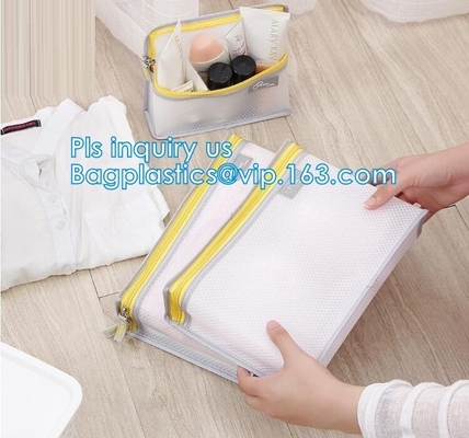 multifunction travel bag in bag women mesh bag, EVA Mesh pouch customized Cosmetic Makeup Bag toiletry bag