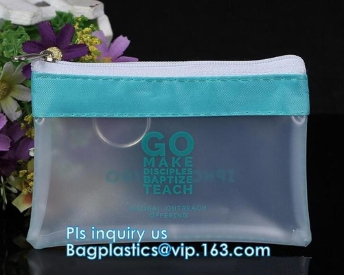 Bikini Plastic Packaging Clear PVC Swimwear Wet Packaging Bag With Zipper, stand up slider Zip lockkk bag for underwear bik