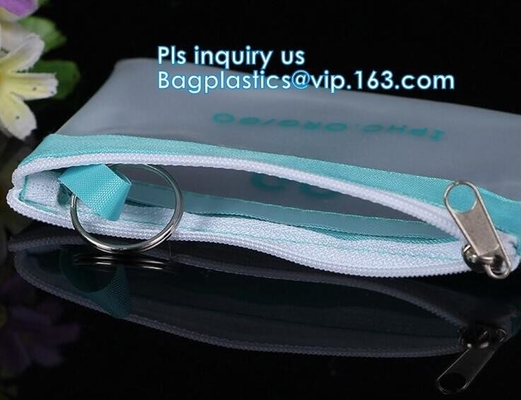 Bikini Plastic Packaging Clear PVC Swimwear Wet Packaging Bag With Zipper, stand up slider Zip lockkk bag for underwear bik