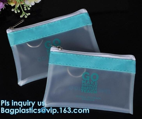 Bikini Plastic Packaging Clear PVC Swimwear Wet Packaging Bag With Zipper, stand up slider Zip lockkk bag for underwear bik