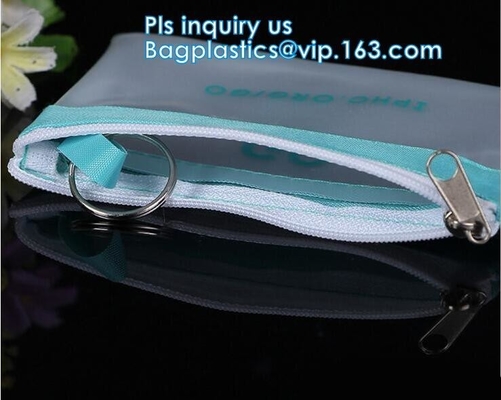 Bikini Plastic Packaging Clear PVC Swimwear Wet Packaging Bag With Zipper, stand up slider Zip lockkk bag for underwear bik