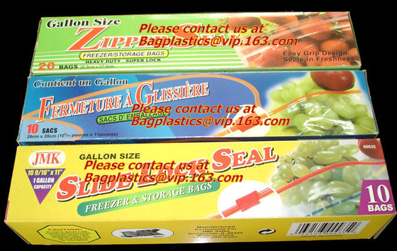 d2w Degradable Food & Freezer BaZip storage food Bags, Microwave Bags, Slider Bags, School Lunch Pouch, Slider grip bags