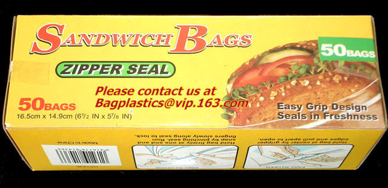 d2w Degradable Food & Freezer BaZip storage food Bags, Microwave Bags, Slider Bags, School Lunch Pouch, Slider grip bags