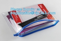 Reclosable Lider Zipper Storage Bags Multi Color , Clear Pvc Pencil Bag