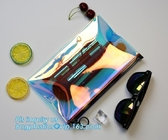 Reclosable Lider Zipper Storage Bags Multi Color , Clear Pvc Pencil Bag