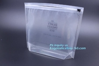 quad seal bottom and bottom load metallized film slider zipper packaging bag, Metal Zipper Printing PVC Slider Bags