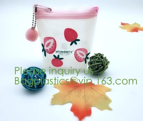 Zipper PVC Packing Bags,Padded Zipper Bag Transparent Zip Lock Pouch PVC Zip lockkk Packaging Bag,custom pink/white/black l