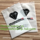 custom pink/white/black logo Reclosable slider Plastic Bags zipper garment packaging poly bag, PVC Plastic Slider Zipper