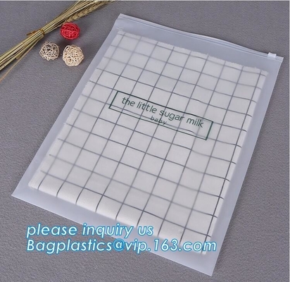 Bottom Gusset Slider Zipper Bags Garment Packaging Pouch Zip lockkk Swimwear Clothing