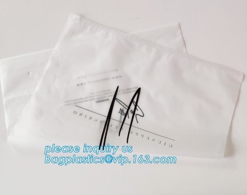 Custom Print Soft Matte CPE Swimwear Clothes Package Slider Zipper Wet Bag,Eco-friendly Transparent swimwear packaging e