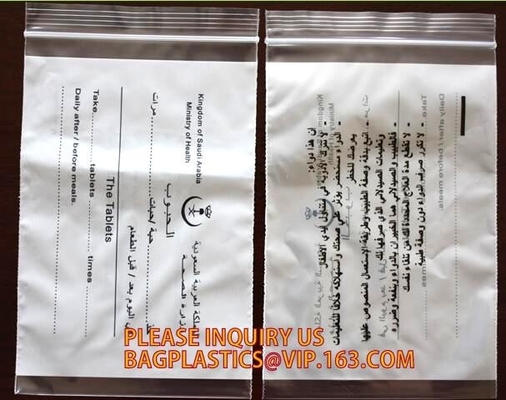 autoclavable biohazard bags high quality zipper bag, lab specimen zipper bag customized Printing medicine bags, lab bags