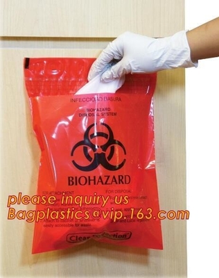 Bio Harzard Specimen Bags/Medical Waste Biohazards Bag/Medical Waste Disposal, Customized Biohazard Specimen Medical Lab