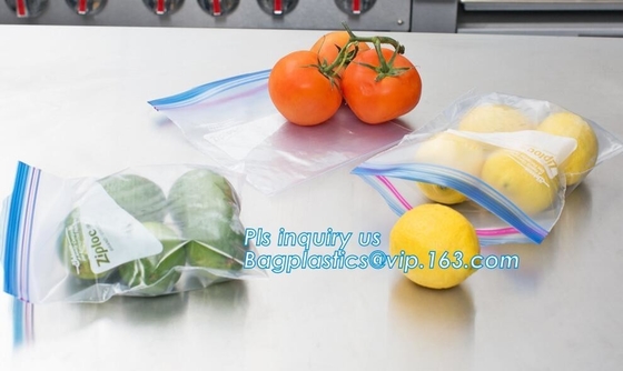 double track reclosable zip lock bag, double-track zipper closure, slide seal reclosable poly bags, package double track