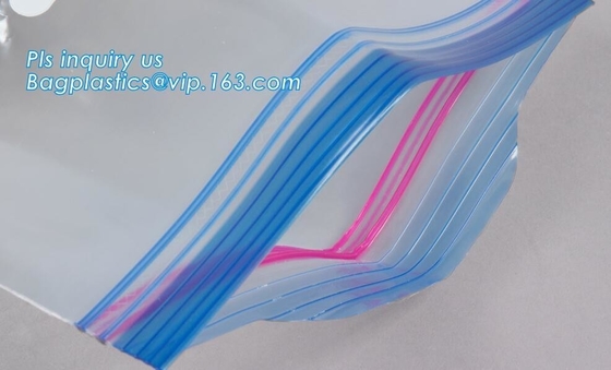 double track reclosable zip lock bag, double-track zipper closure, slide seal reclosable poly bags, package double track