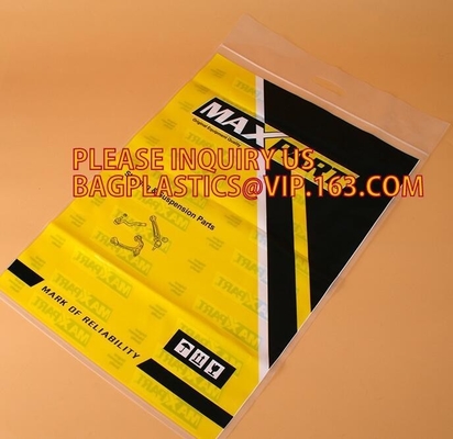 accessory white Pearl Film half Clear Plastic zip lock Bag with Hang Hole, Zip Lock Underwear Plastic Packaging Bag, pac