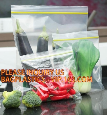 resealable custom food package freezer double track Zip lockkk bag, big zippers transparent bag double track zipper with te