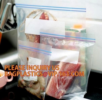 Clear food grade poly custom LDPE plastic Zip lockkk bag with color box packing, LDPE griplock zipper baggies with custom p