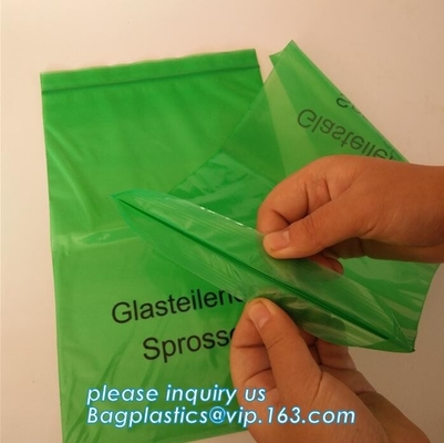 Grip Self Press Seal Zip Lock Plastic Bags with Red Side, Self Resealable Mini Grip Poly Plastic Clear Bags All Sizes