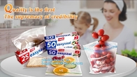 Grip Self Press Seal Zip Lock Plastic Bags with Red Side, Self Resealable Mini Grip Poly Plastic Clear Bags All Sizes