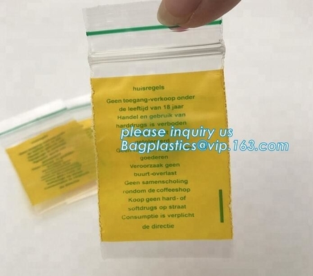 Factory custom color small red / pink / green / yellow / blue resealable Zip lockkk bag for decorations, bagplastics, bageas