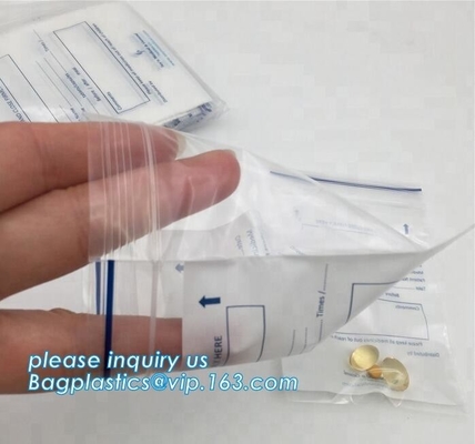 Medical powder plastic child proof zip lock bags / sachet herbal pills pack aluminium foil pouch, medical grip seal bags