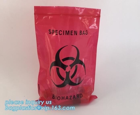 BioHazard Zip Lock Medical Specimen Bags, LDPE Biohazard Specimen Zip lockkk Bag For Laboratory, Lab Bags /Specimen Bags/zi