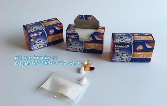 medical pill dispenser bags pill packing bags zip lock bag from China supplier, Medical Zip Lock Bag/ Plastic Medicine B