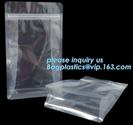 Flexible food Packaging 8 sides sealed flat bottom gusset bag, Professional Production Plastic For Medication Zip lockkk Zip