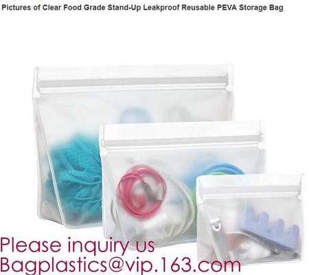 Eco-friendly standardized grade peva food storage bag,Silicone Reusable Food Storage Bag, Reusable Silicone Food Bag